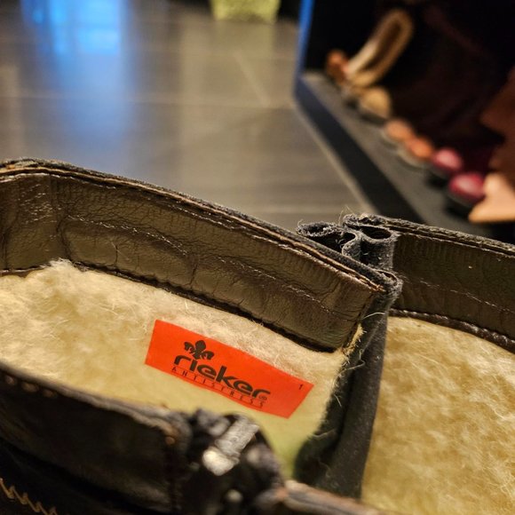 Tall winter boots - real leather and sheeps wool - Rieker - Size 39EU (8.5 US) - Picture 5 of 5